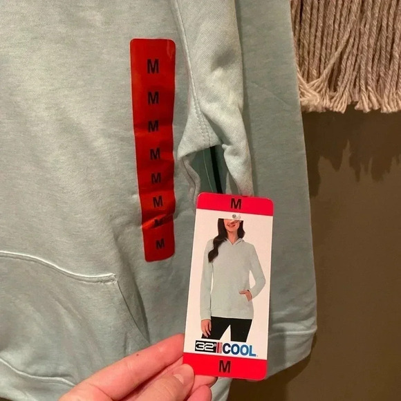 32 DEGREES COOL MINT GREEN PULLOVER HOODIE SIZE M NWT - Picture 4 of 4